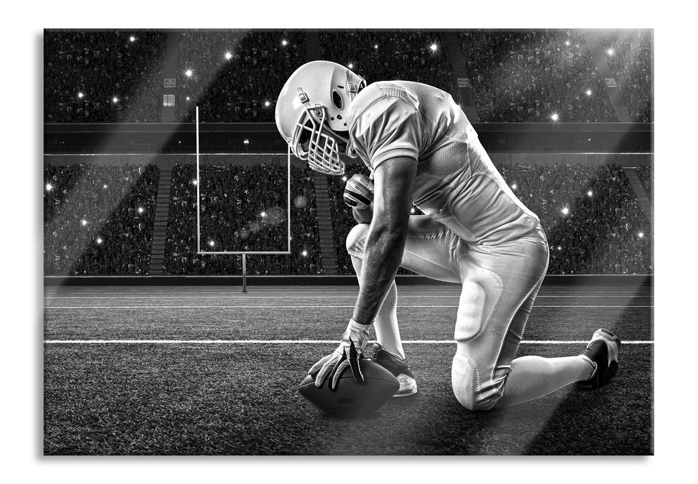 Pixxprint Football-Spieler, Glasbild