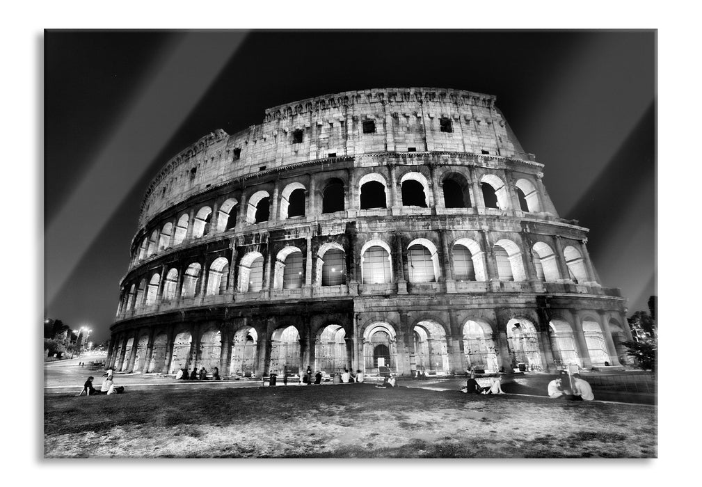 Pixxprint Colosseum in Rom Italien Italy, Glasbild