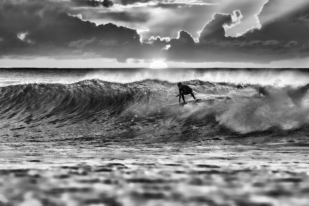 Surfen Wellenreiten, Glasbild
