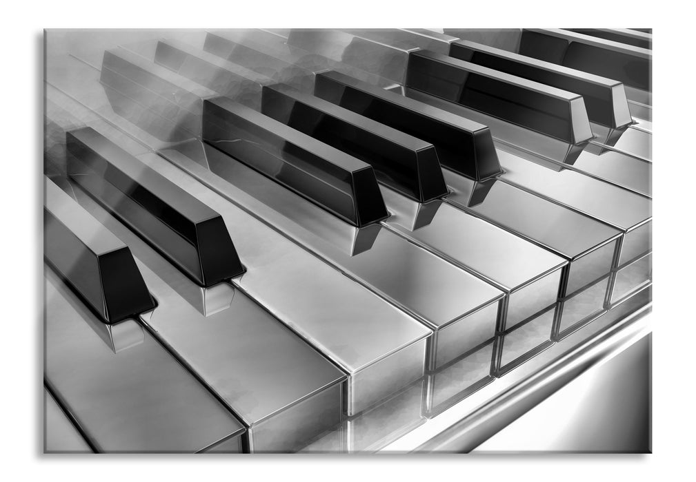 Pixxprint Piano Klaviertasten, Glasbild