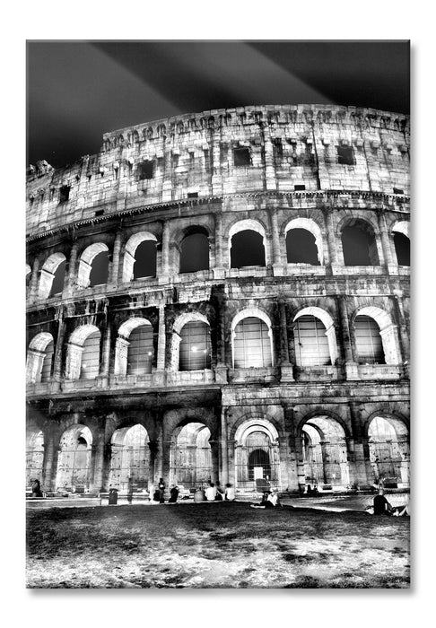 Pixxprint Colosseum in Rom Italien Italy, Glasbild