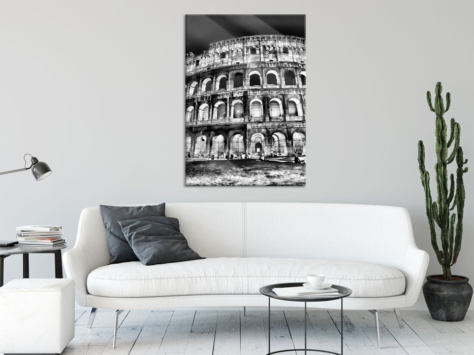 Colosseum in Rom Italien Italy, Glasbild