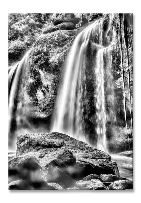 Pixxprint Wasserfall, Glasbild