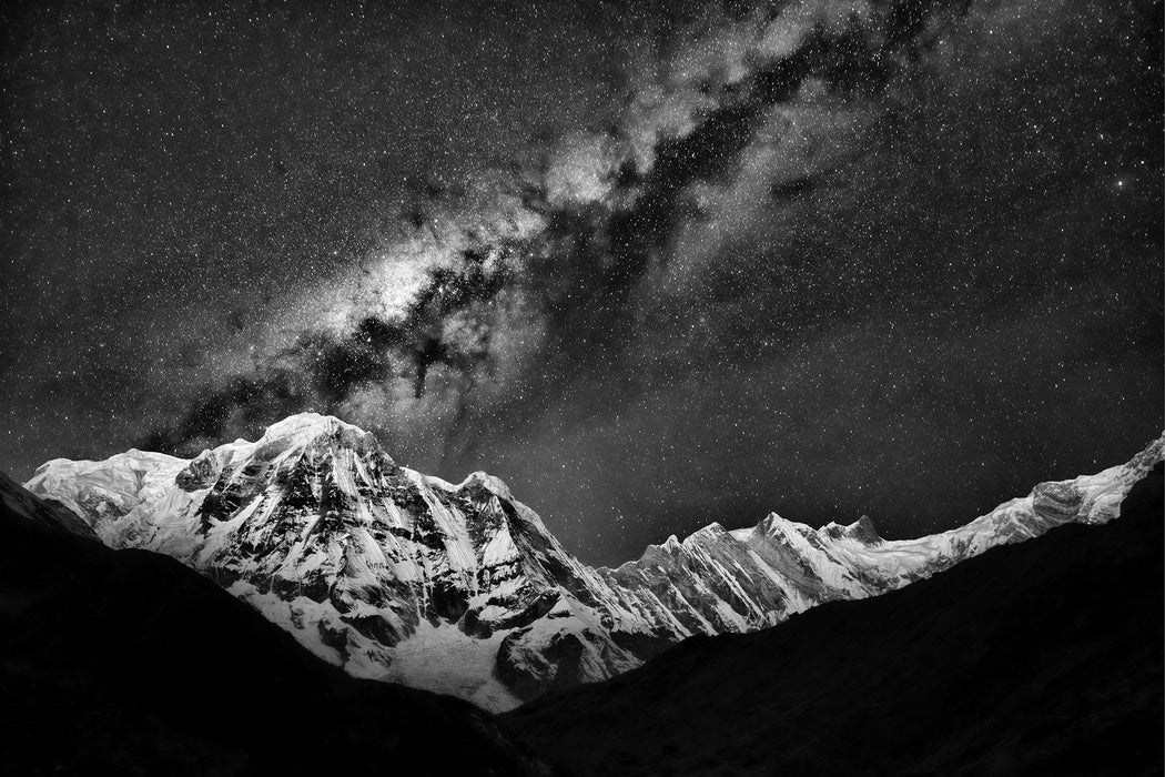 Annapurna bei Nacht, Glasbild