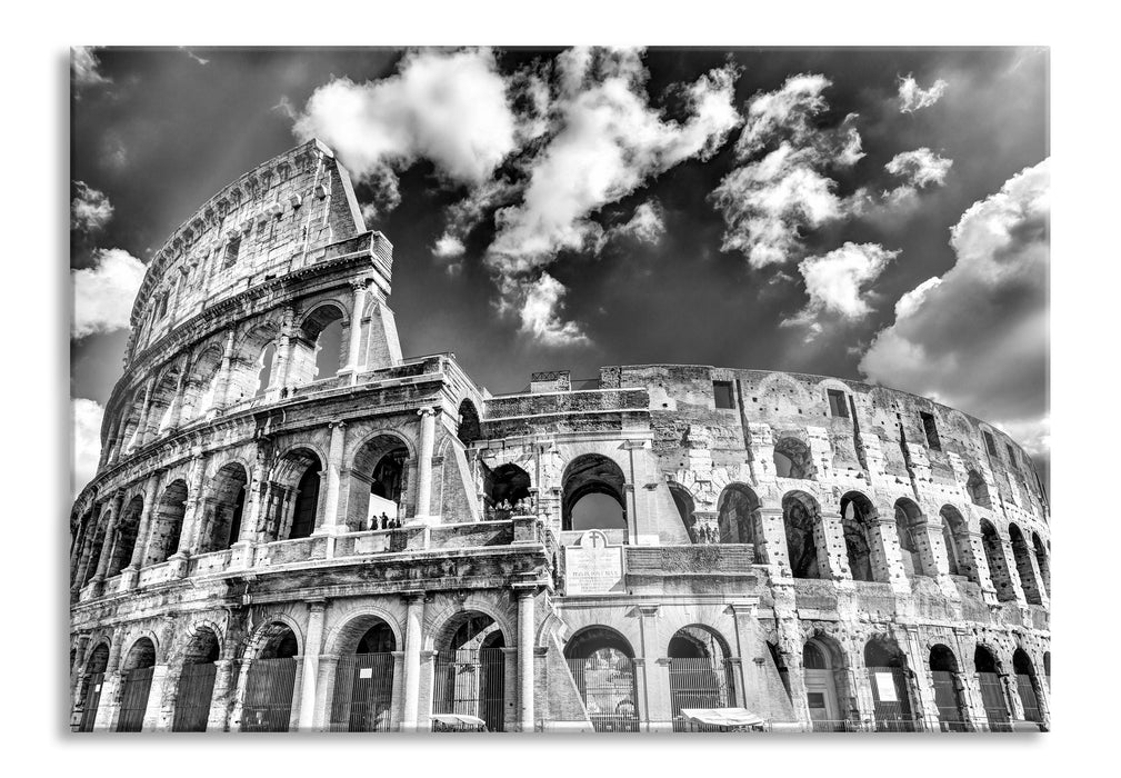 Pixxprint Colosseum bei Tag in Rom, Glasbild