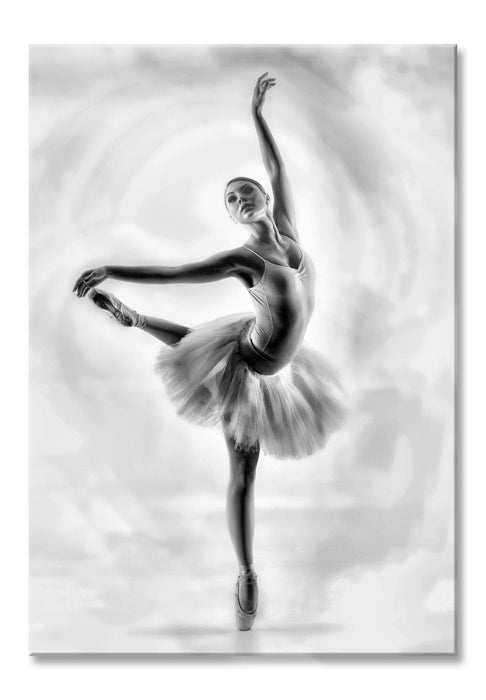 Ästhetische Ballerina, Glasbild