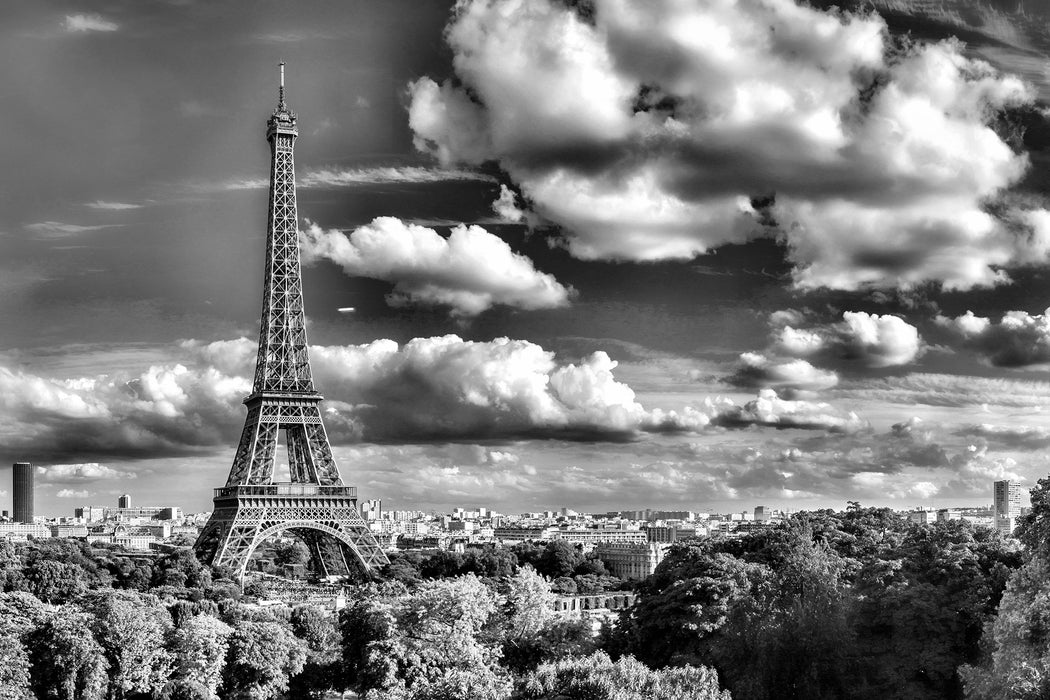 Riesiger Eiffelturm in Paris, Glasbild
