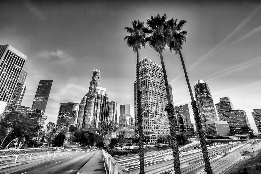 Schöner Blick auf LA, Glasbild