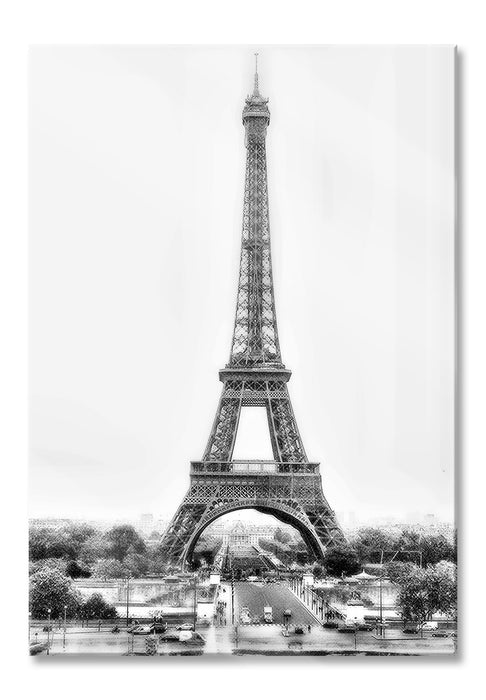 Pixxprint gigantischer Eifelturm, Glasbild