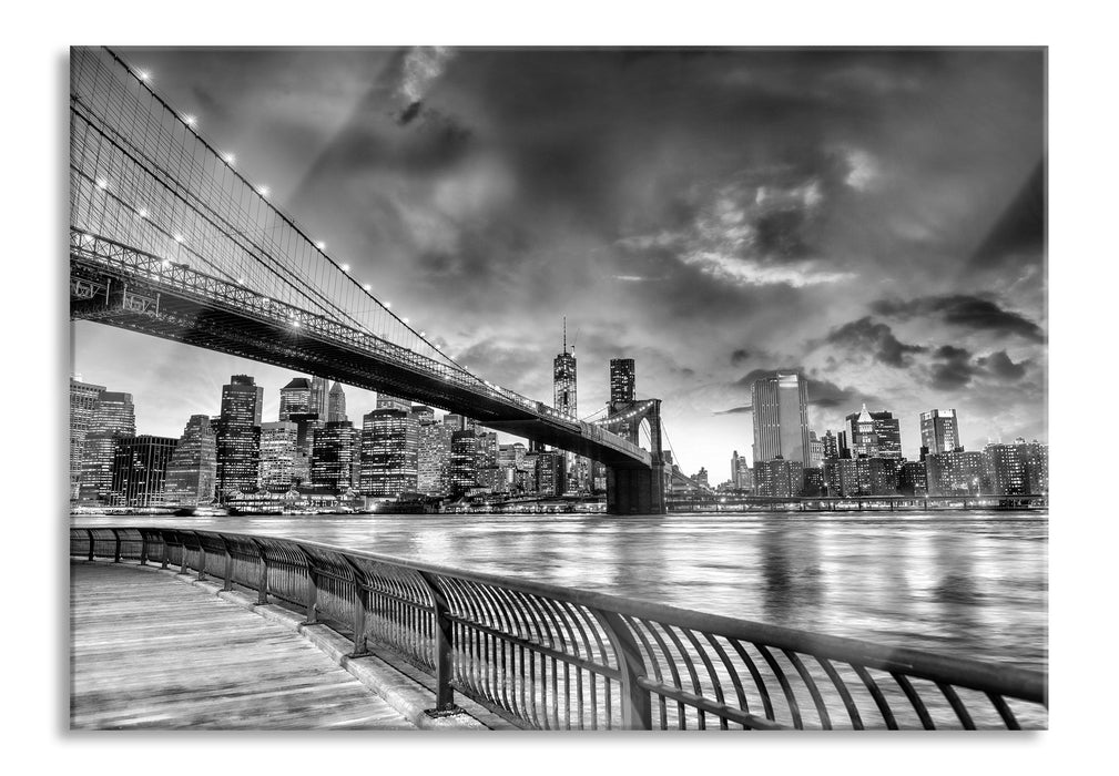 Pixxprint Brooklyn Bridge Park New York, Glasbild