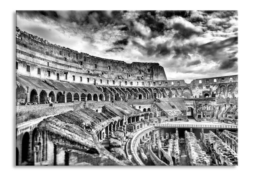 Pixxprint Colloseum in Rom von innen, Glasbild