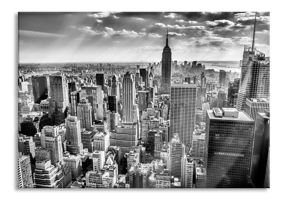 Pixxprint New York bei Tag, Glasbild