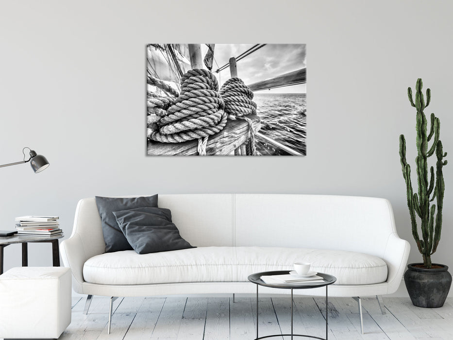 Tau auf einem Schiff, Glasbild