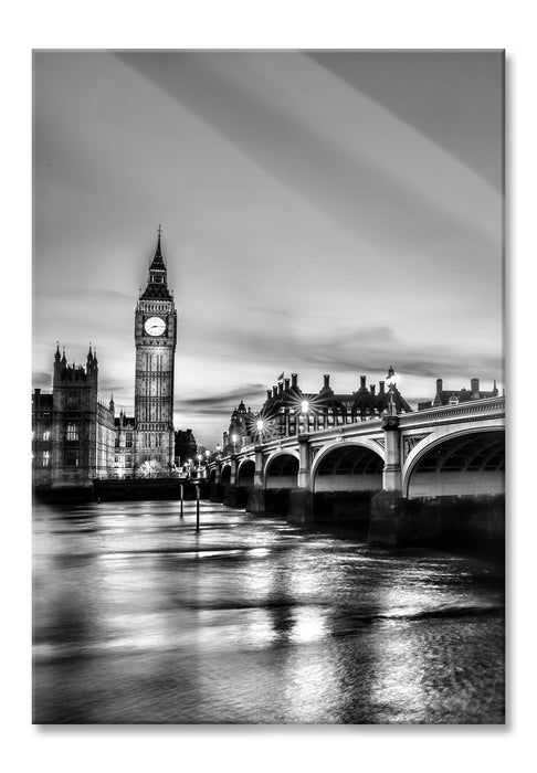 Pixxprint Westminster Bridge Big Ben, Glasbild