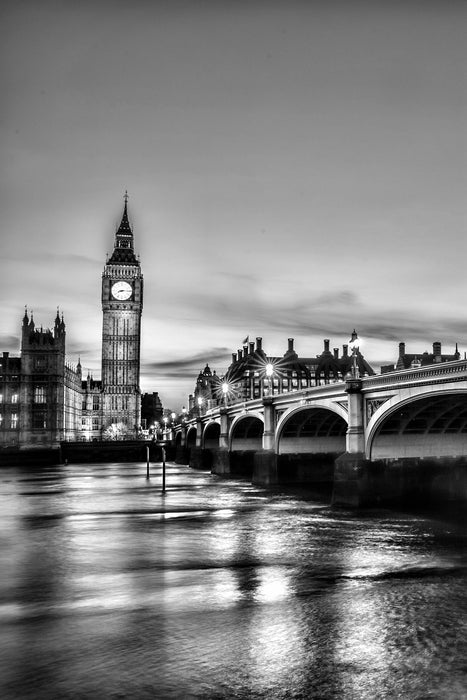 Westminster Bridge Big Ben, Glasbild