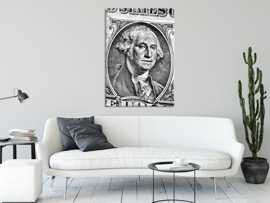 Geldschein Dollar, Glasbild