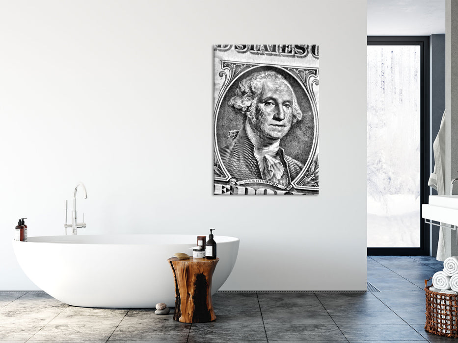 Geldschein Dollar, Glasbild