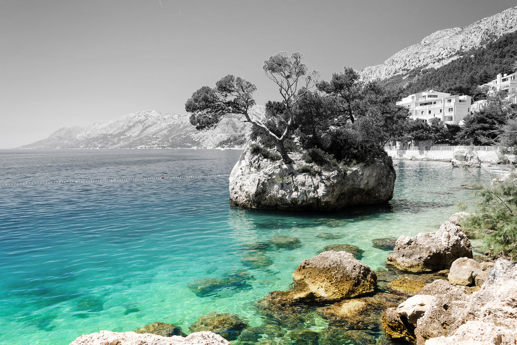 Dalmatia Strand in Kroatien, Glasbild