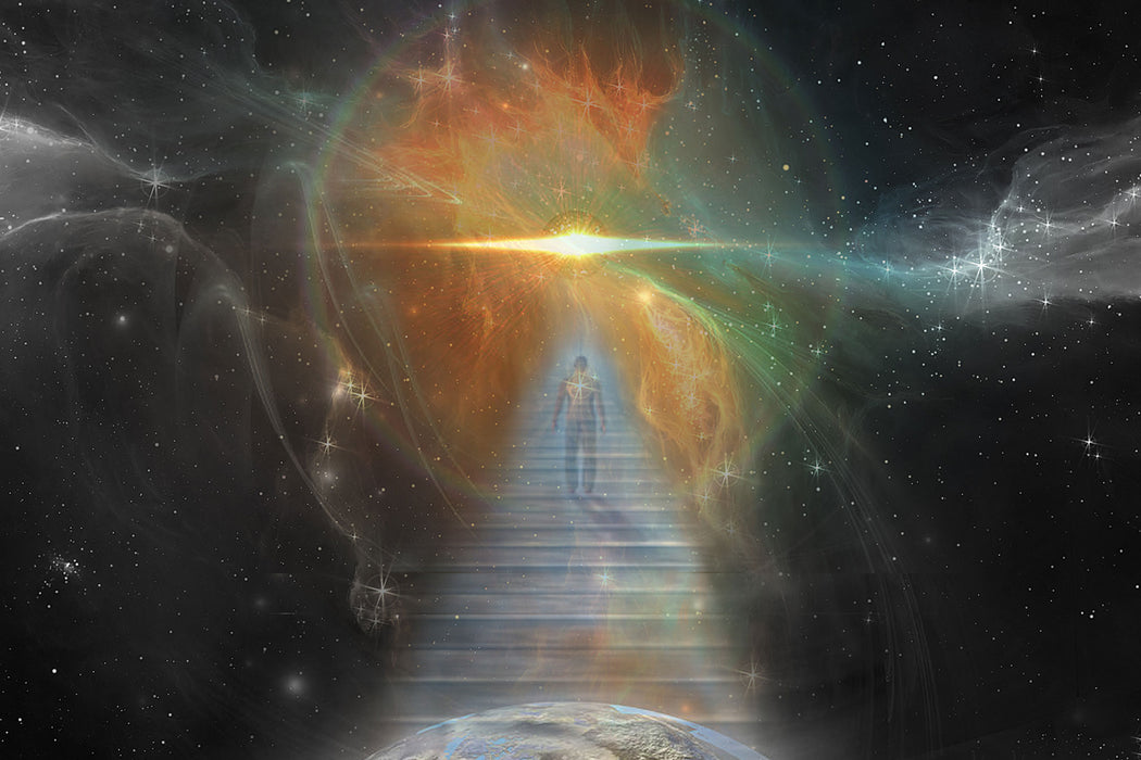 Kosmische Treppe in die Galaxis, Glasbild