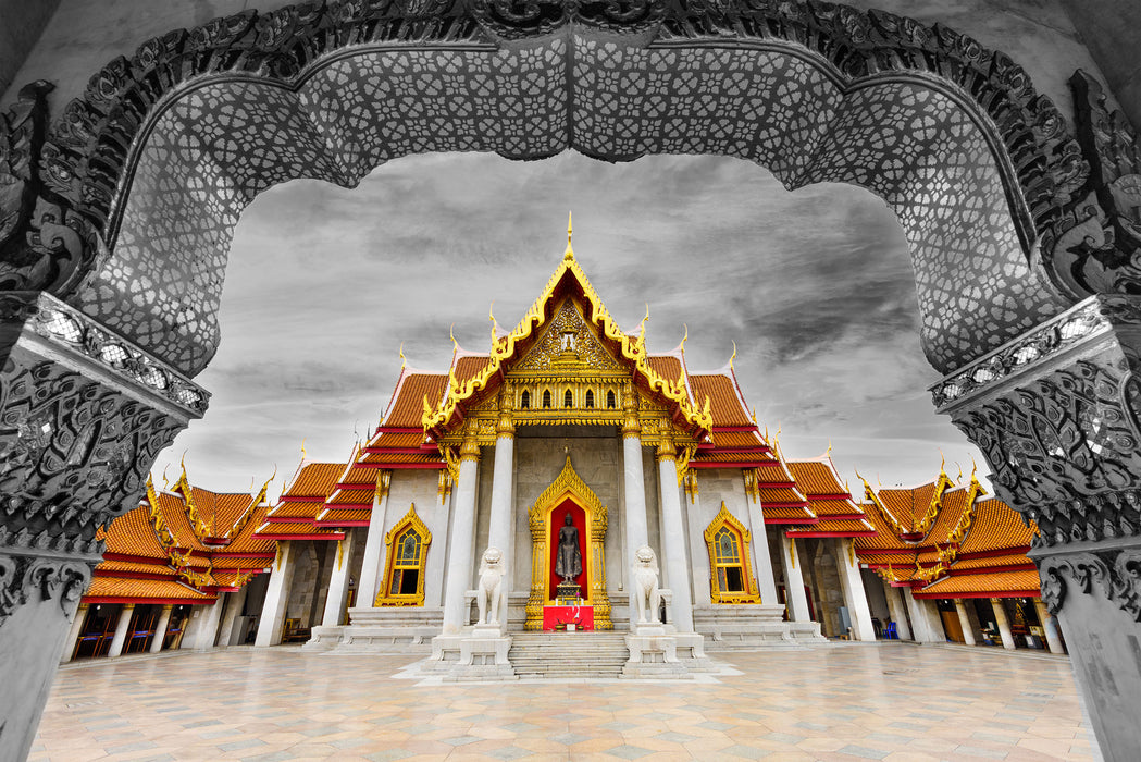 Marmortempel von Bangkok, Glasbild