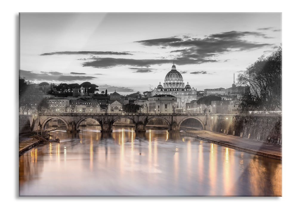 Pixxprint der Basilika St. Peter in Rom, Glasbild