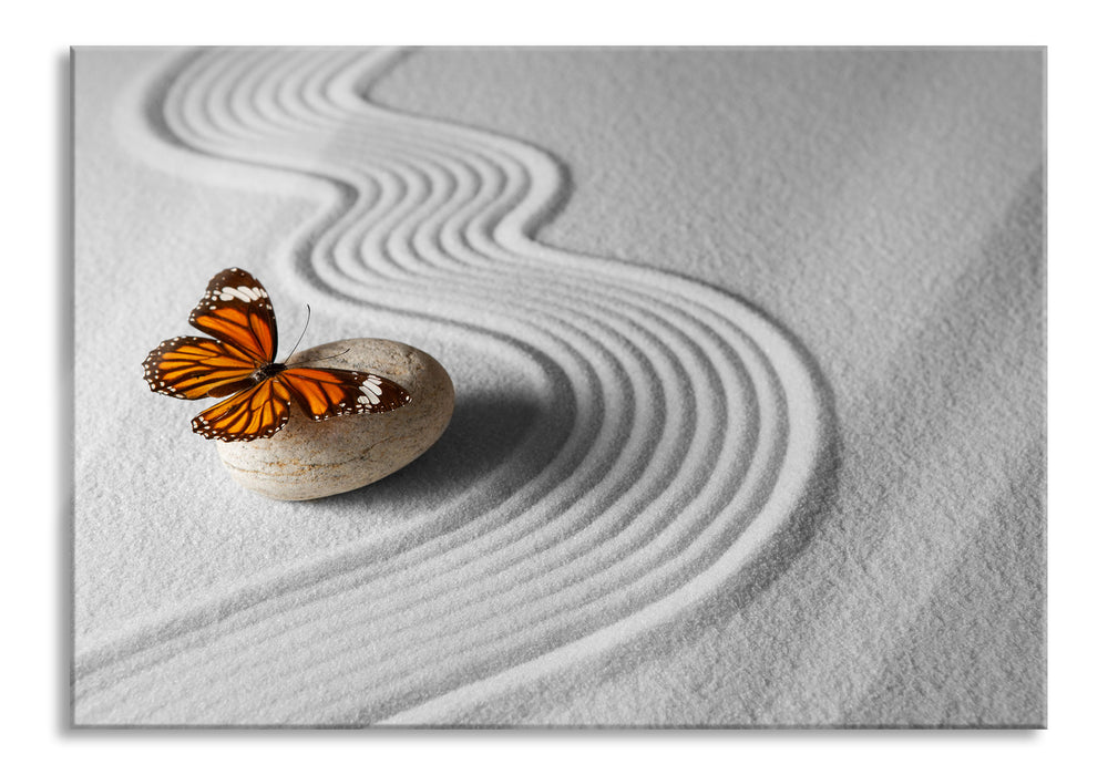 Pixxprint Zen Schmetterling, Glasbild