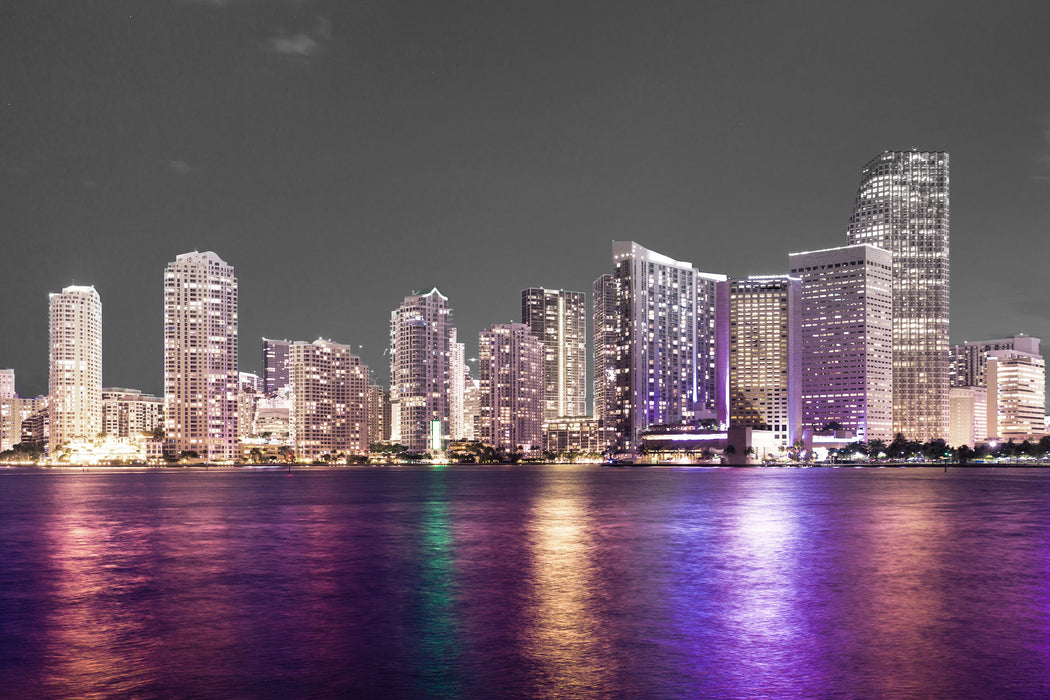 Skyline von Miami Florida, Glasbild