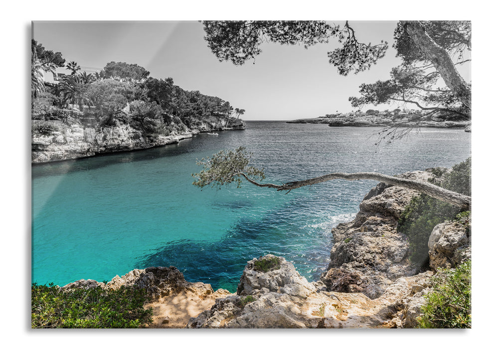 Pixxprint Mallorca Bay Cove, Glasbild