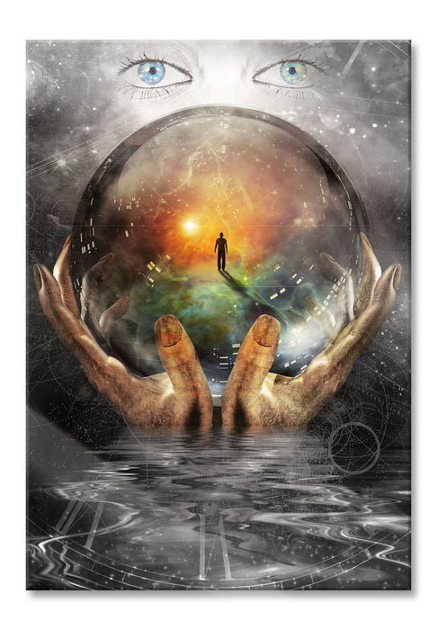 Pixxprint Glaskugel mit Hintergrund, Glasbild