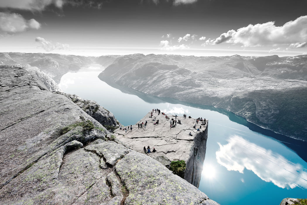 Küste in Norwegen, Glasbild