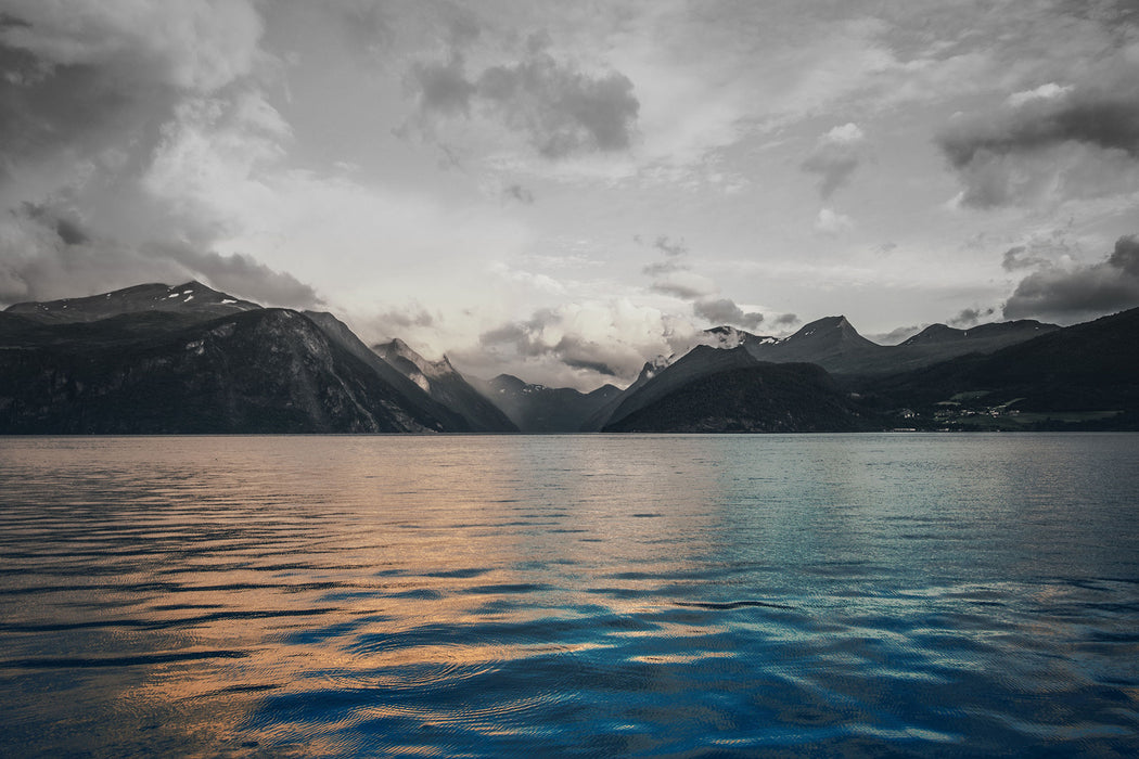 eine schöne Landschaft im Norden, Glasbild