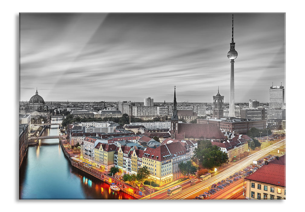 Pixxprint Berlin City Panorama, Glasbild