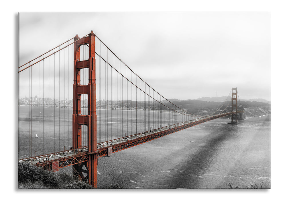 Pixxprint Golden Gate Bridge, Glasbild