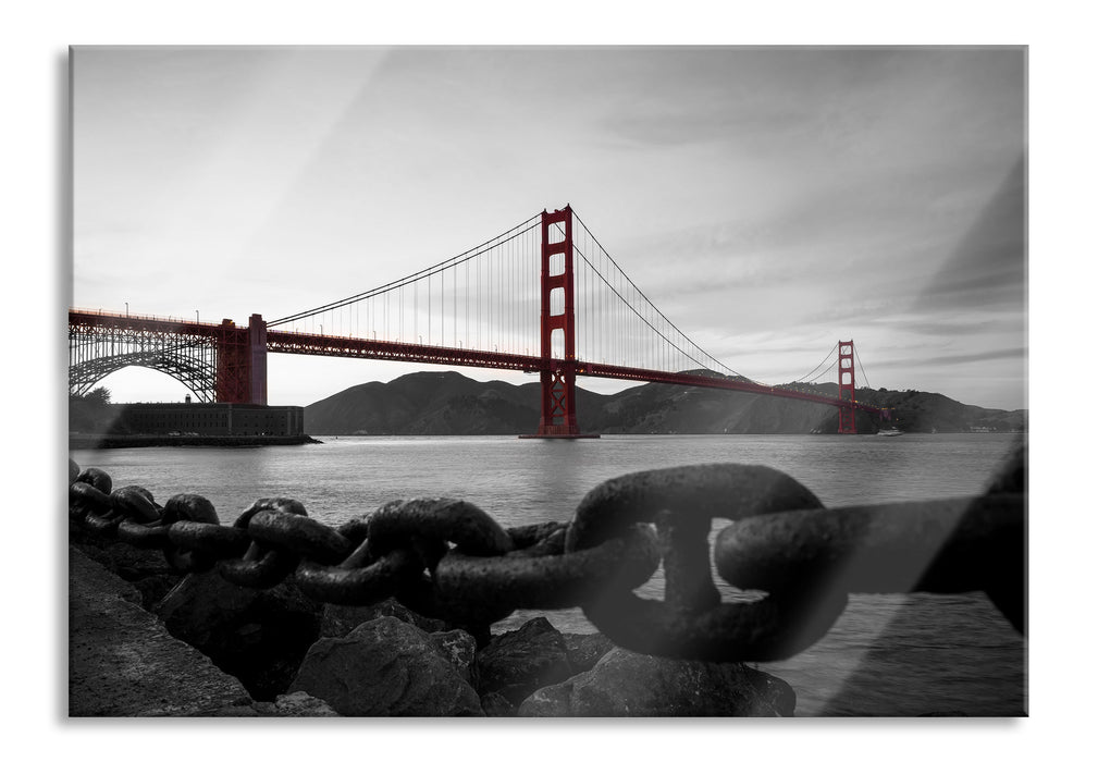 Pixxprint Golden Gate Bridge, Glasbild