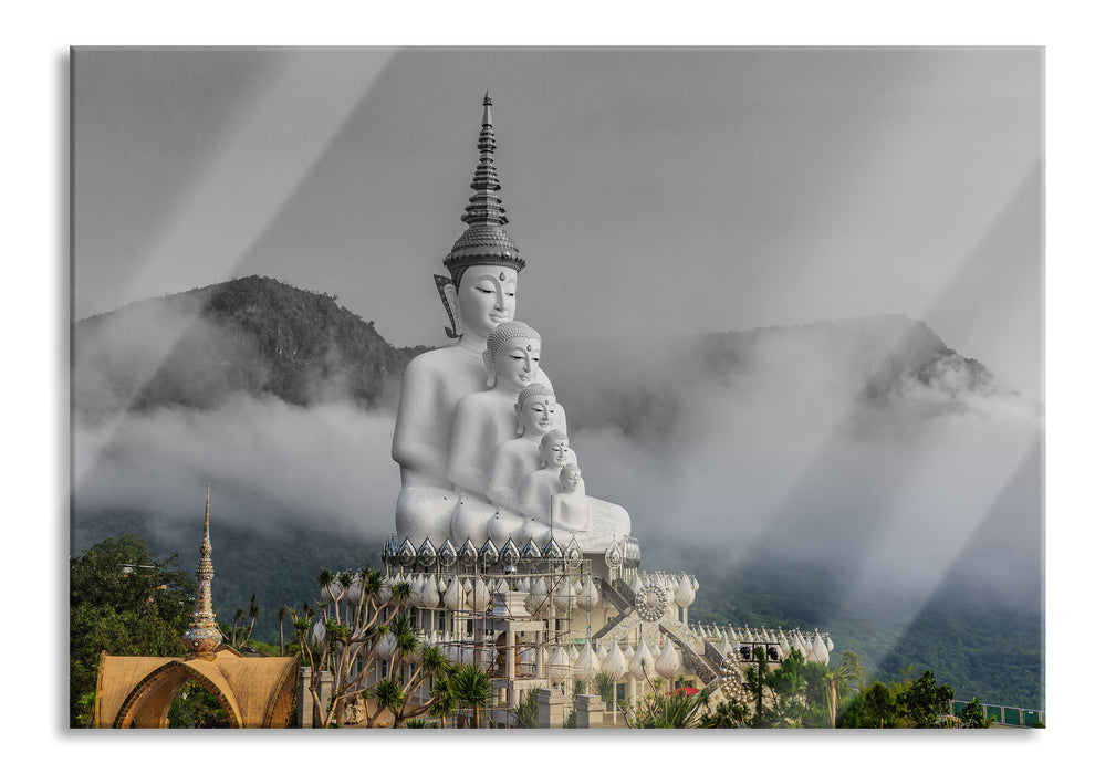 Pixxprint Buddha-Skulptur in Thailand, Glasbild