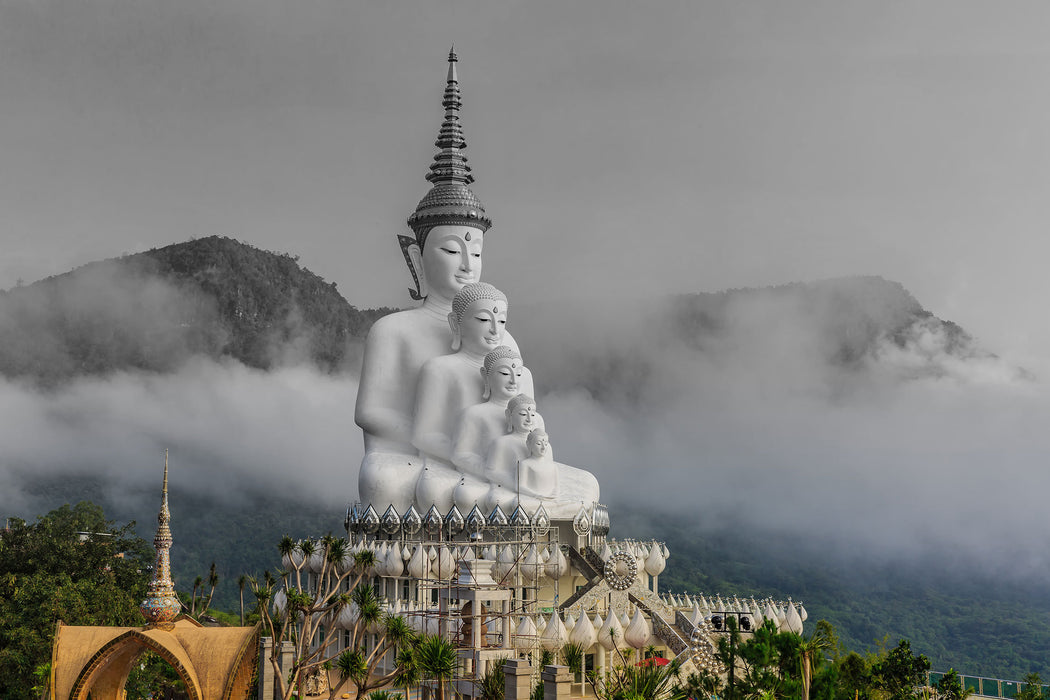 Buddha-Skulptur in Thailand, Glasbild