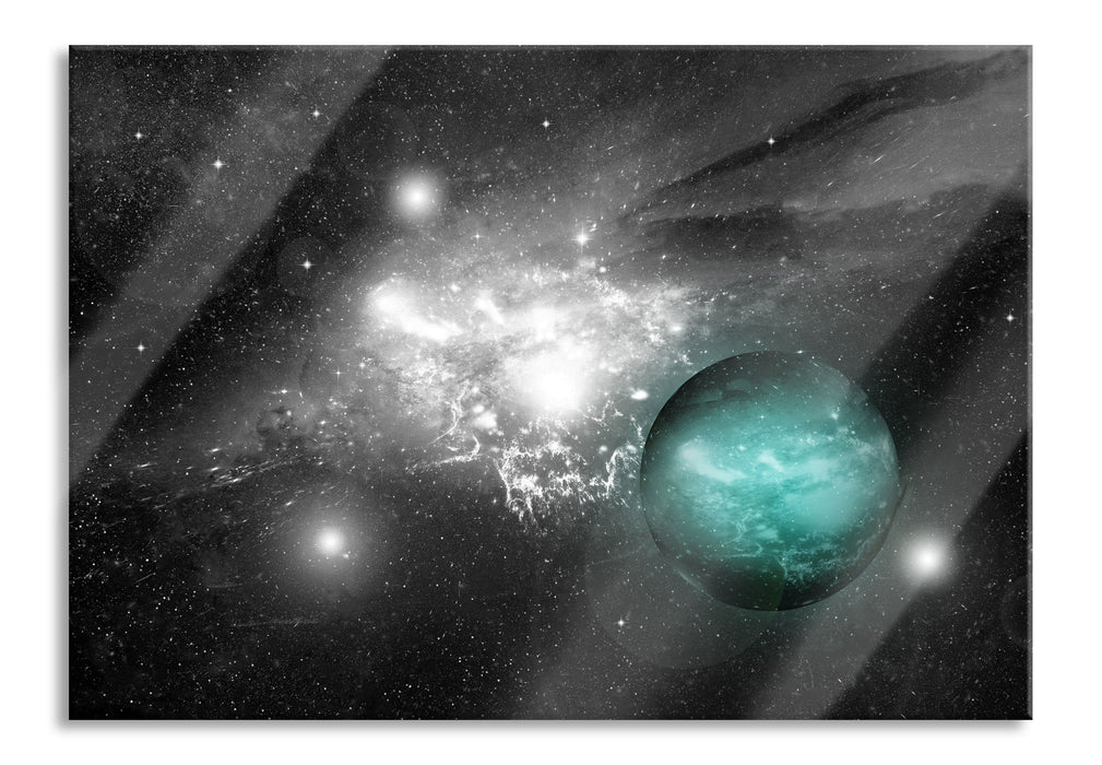 Pixxprint Sterne Galaxie, Glasbild