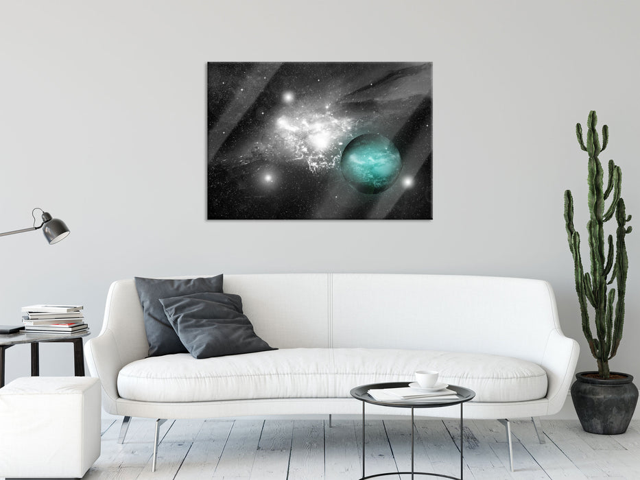 Sterne Galaxie, Glasbild