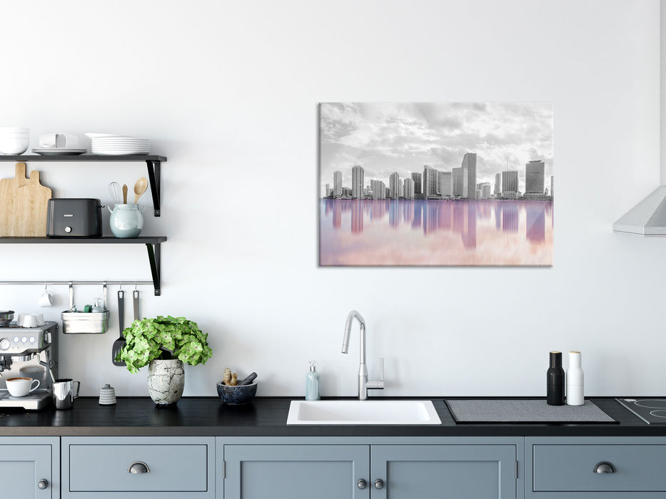 Miami Florida Skyline, Glasbild