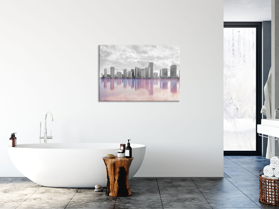 Miami Florida Skyline, Glasbild