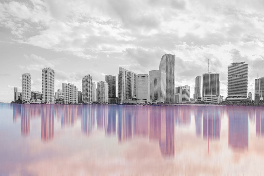 Miami Florida Skyline, Glasbild