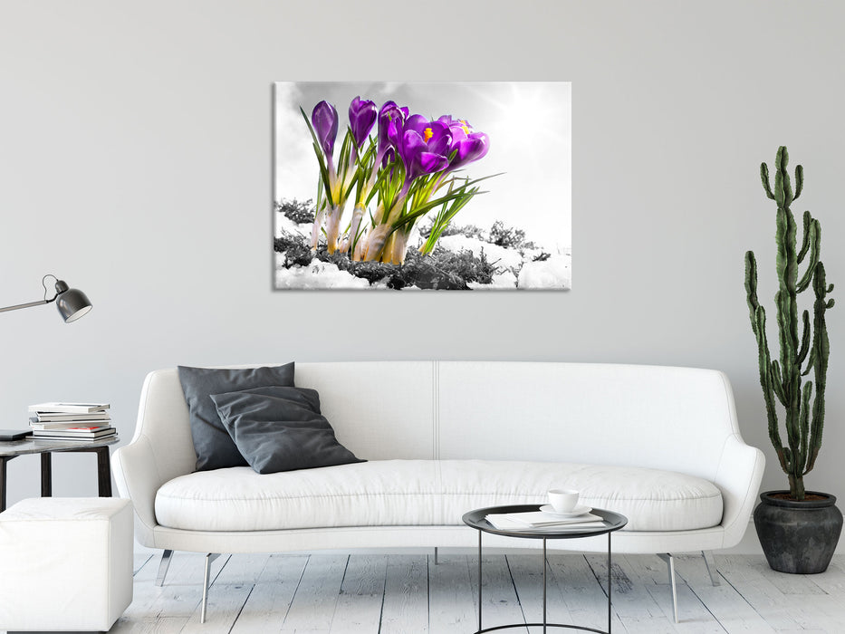 Kunst Frühling florwer Hintergrund, Glasbild