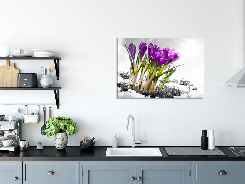 Kunst Frühling florwer Hintergrund, Glasbild