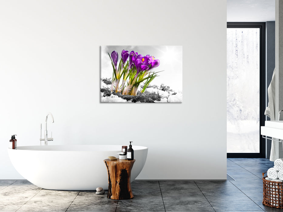 Kunst Frühling florwer Hintergrund, Glasbild