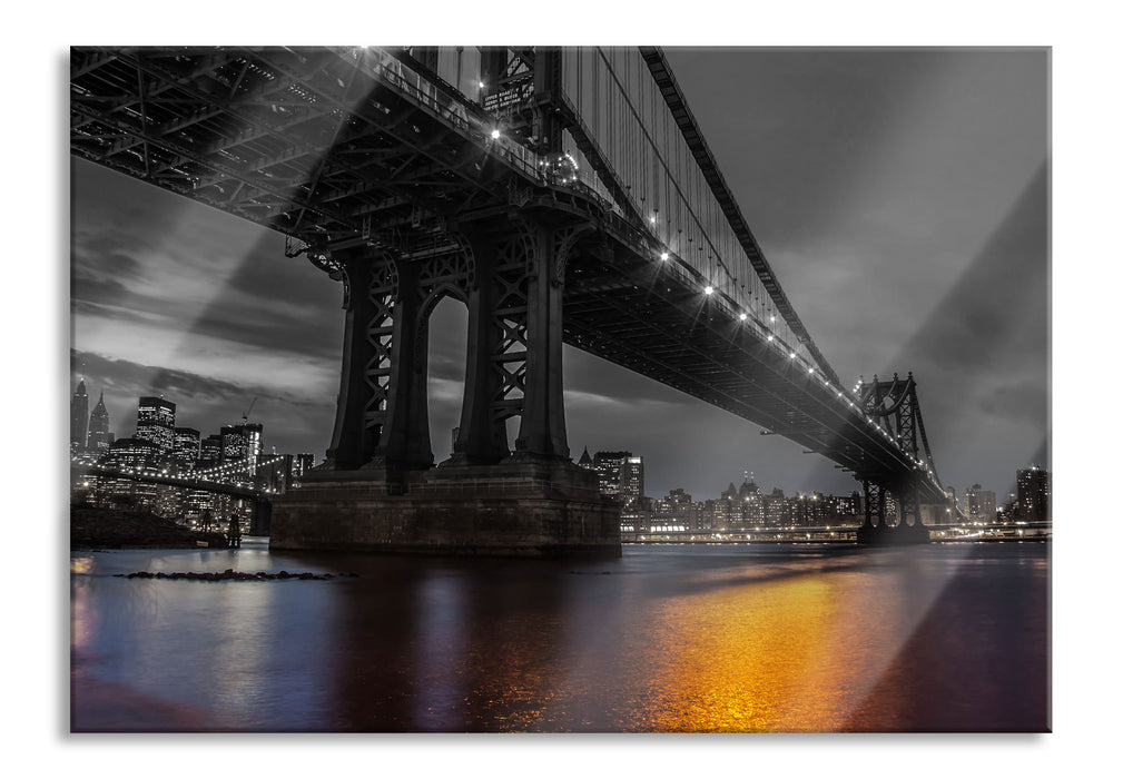 Pixxprint Manhatten Brücke New York, Glasbild