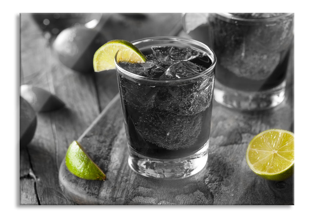 Erfrischender Cuba Libre, Glasbild