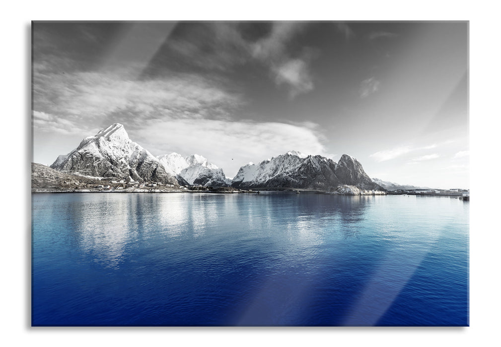 Pixxprint Lofoten in Norwegen, Glasbild