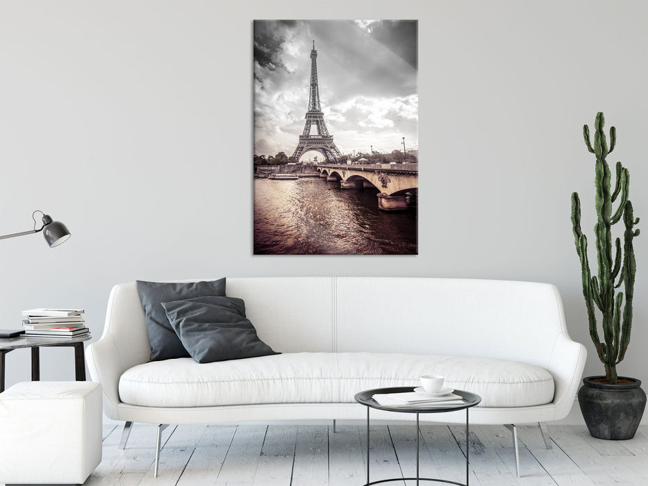 Eiffelturm in Paris, Glasbild