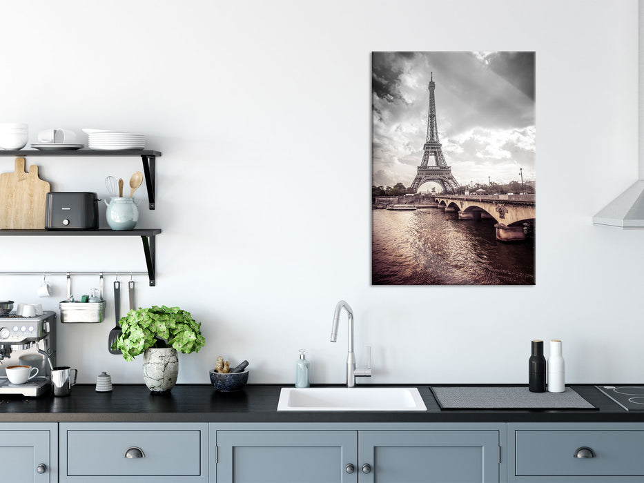 Eiffelturm in Paris, Glasbild