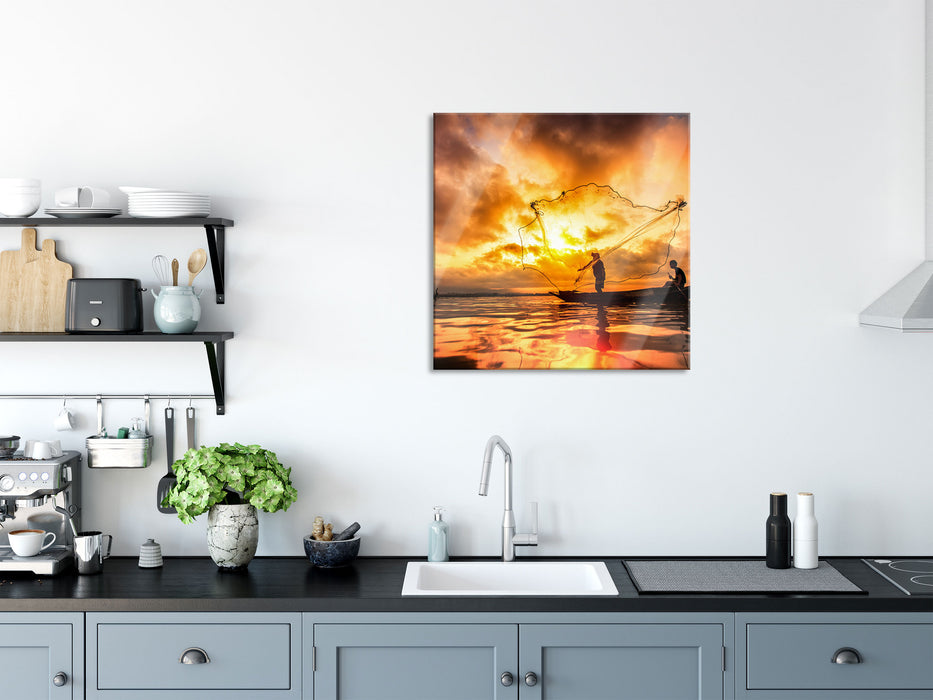 See, Glasbild Quadratisch